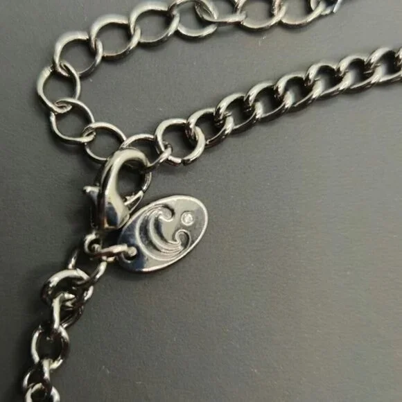 2/$15 Charming Charlie V-Shaped Statement Necklace With Glittery Panels (EUC) - Picture 5 of 5